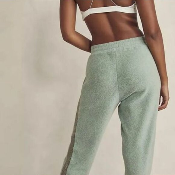 NEW Free People Women's Blue Monday Fleece Jogger Pants Valley Girl Green 128J - Picture 11 of 12